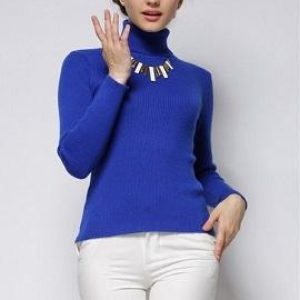 Womens-Stripe-Ribbed-Stretch-Cashmere-Turtleneck-Sweater