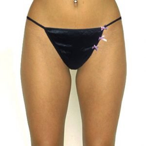 Ann-Summers-Attached-Side-Contrast-Bows-Exotic-T-Back-Thong