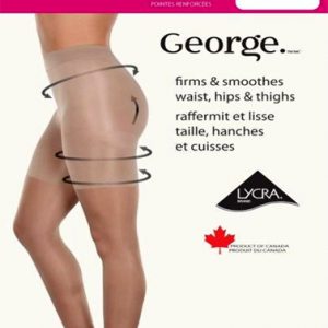 GEORGE Ladies Sexy Sheer Leg Reinforced Toe Pantyhose