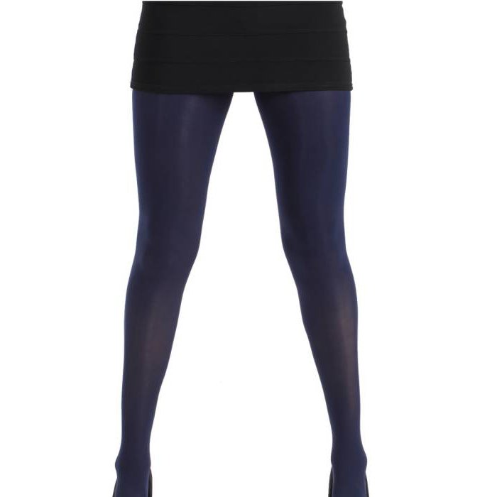 Navy Blue Spandex Sheer Control Top Hosiery Tights - CouponRocks