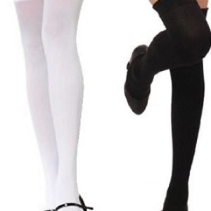 White & Black Coloured Stockings(Pk Of 2)