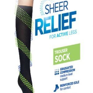 women Black sheer relief for active legs