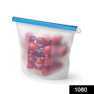Reusable Silicone Airtight Leakproof Food Storage Bag - 1 ltr