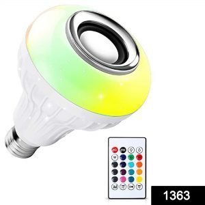 Wireless Bluetooth Sensor 12W Music Multicolor LED Bulb with Remote Controller