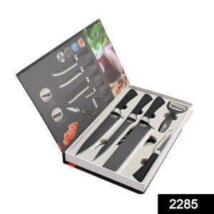 Stainless Steel Knife Set With Chef Peeler And Scissor (6 Pieces)