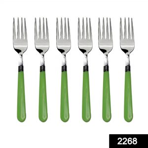 Stainless Steel Forks with Comfortable Grip Dining Fork Set of 6 Pcs