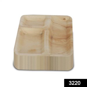 Disposable Square Shape Eco-friendly Areca Palm Leaf Plate (10x10 inch) (pack of 25)
