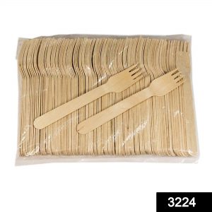 Disposable Eco-friendly Wooden Fork (Pack of 100)