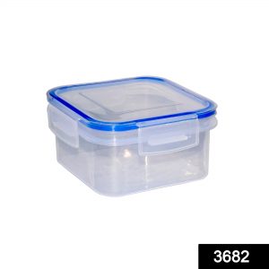 Plastic Airtight Locked Food Storage Containers For Kitchen (600ml) (multicolour)