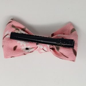 Bow Hair Clips Bowknot Barrettes - 1 pc Floral Bow Hair Clips for Women Silk Hair Barrettes Metal Hair Pins for Party Wedding Daily Wear (Blue, White, Pink, Black, Sky Blue