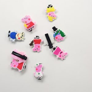 Funky Peppa Pig Attractive Hair Clips Stylish Beauty Alligator Clip Hair Accessories for Girls Teens, Toddlers, Kids, Women (10 Clips Set)