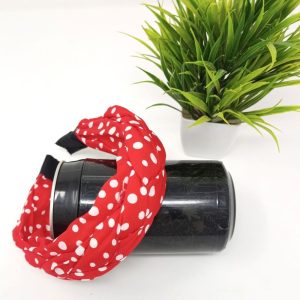 Hair Band with White Small Polka Dots Design Stylish Plastic Hairband Headband for Girls and Women Head Band