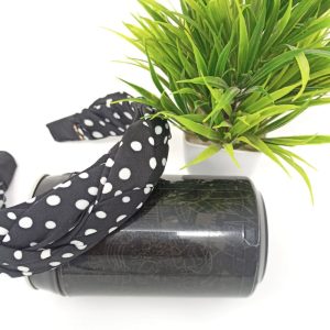 Hair Band with White Small Polka Dots Design Stylish Plastic Hairband Headband for Girls and Women Head Band
