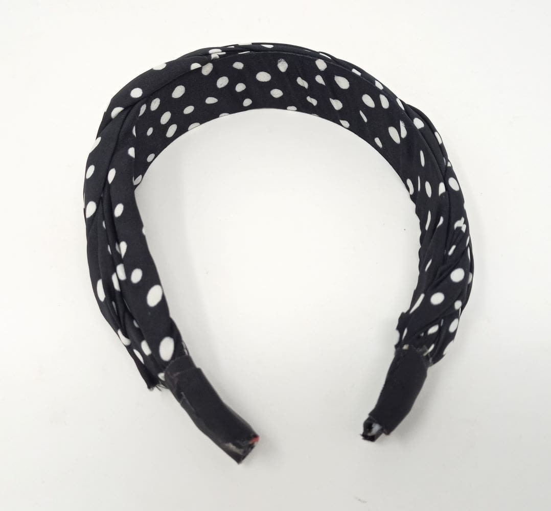 1 pc Black Hair Band with White Small Polka Dots Design / Stylish Plastic  Hairband Headband for Girls and Women Head Band (Black)- Pack of 1 pc -  CouponRocks