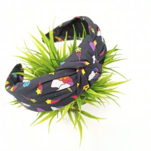 Korean Style Solid Rainbow print Fabric Knot Plastic Hairband Headband for Girls and Woman Hair Band Pack of 1 pc