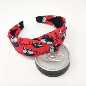 Owl print Korean Style Solid Fabric Knot with Tape Plastic Hairband Headband for Girls and Women