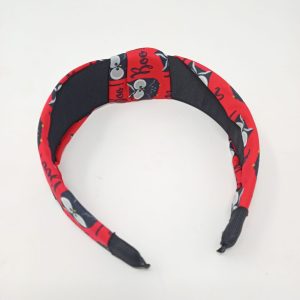 Owl print Korean Style Solid Fabric Knot with Tape Plastic Hairband Headband for Girls and Women