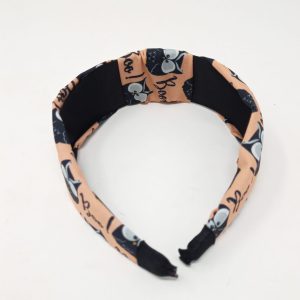 Owl print Korean Style Solid Fabric Knot with Tape Plastic Hairband Headband for Girls and Women