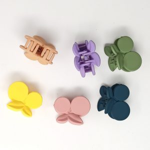 Small Size Clutchers For Hair Combo Pack Hair Claw Clips Hair Accessories For Women And Girls, Acrylic Material (Green, Purple, Blue, Yellow, Skin, ) – Pack of 6