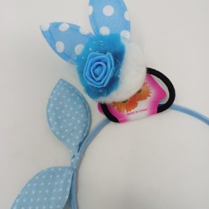 6 pcs Bunny Ear Hair Band Rabbit Headband with Pom Pom Bunny Rubber Hairband, Kids Hairband for Girls
