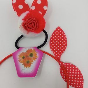 6 pcs Bunny Ear Hair Band Rabbit Headband with Pom Pom Bunny Rubber Hairband, Kids Hairband for Girls
