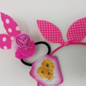6 pcs Bunny Ear Hair Band Rabbit Headband with Pom Pom Bunny Rubber Hairband, Kids Hairband for Girls