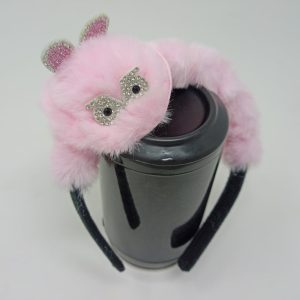 Furry Hair Band With Bunny Eyes Cat Ears Pattern Head Band For Women's And Girl's Hair Band