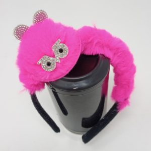 Furry Hair Band With Bunny Eyes Cat Ears Pattern Head Band For Women's And Girl's Hair Band