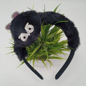 Furry Hair Band With Bunny Eyes Cat Ears Pattern Head Band For Women's And Girl's Hair Band
