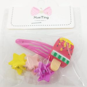Ice Cream Design Hair Clips with Small Claws for Kids