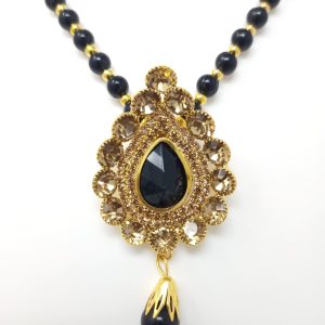 black stone moti imitation jewelery set