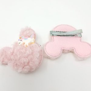 fur bunny hair clip