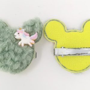 fur bunny hair clip