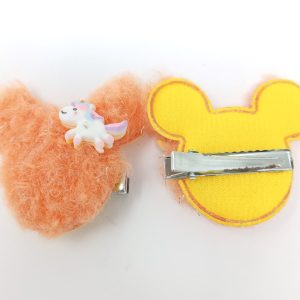 fur bunny hair clip