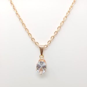 gold plated pendant necklace set with earrings ring, chain for women