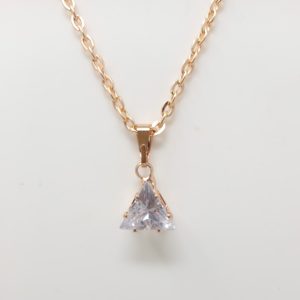 gold plated pendant necklace set with earrings ring, chain for women
