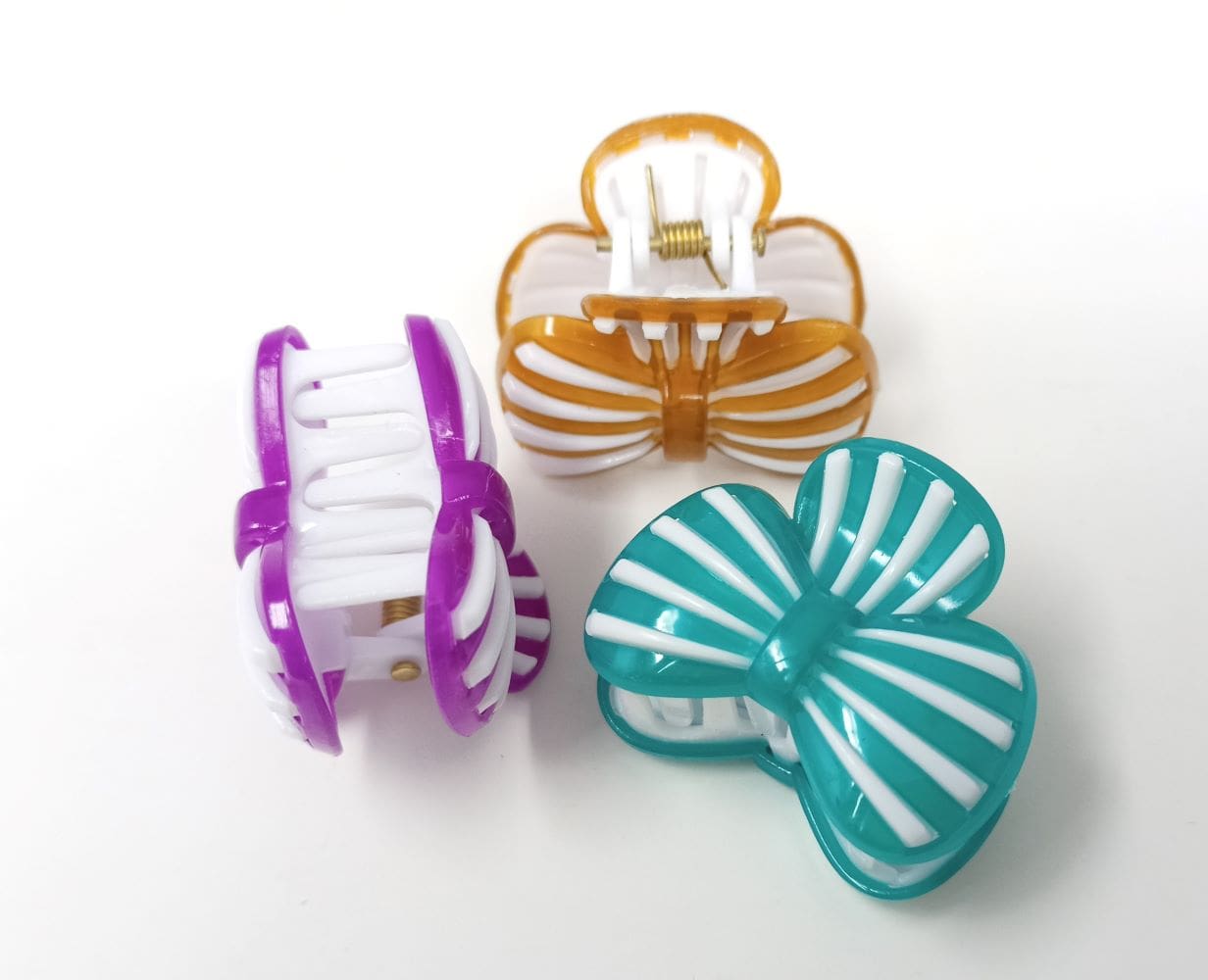 3 pcs Multicolor Small Plastic Hair Clutcher/Hair Claw Clip Strong Hold Hair  Clutcher For Women & Girls( Teal, Purple, Brown)- Pack of 3 Pcs -  CouponRocks