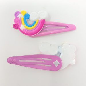 rainbow hair clip for girls, kidsand toddlers