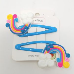 rainbow hair clip for girls, kidsand toddlers