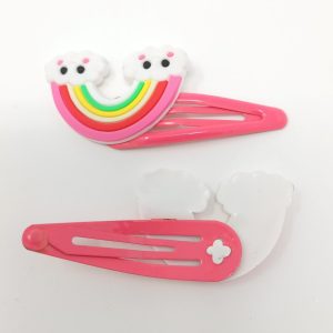 rainbow hair clip for girls, kidsand toddlers