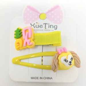 teddy design hair clips