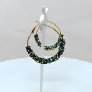 circular earrings black