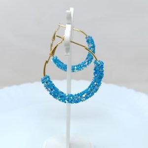 circular earrings sky blue
