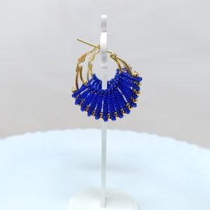 pearl earrings blue