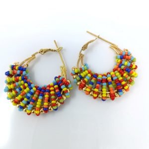pearl earrings multicolor