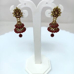 stud jhumka earrings drop earrings flower earring