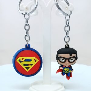 superhero superman logo keychain
