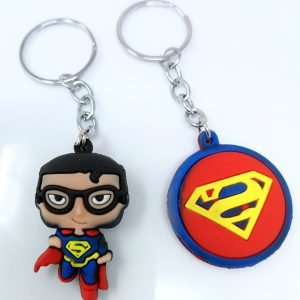 superhero superman logo keychain