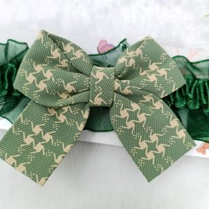 bow elastic hairband headband green