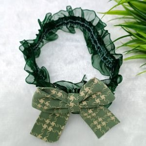 bow elastic hairband headband green
